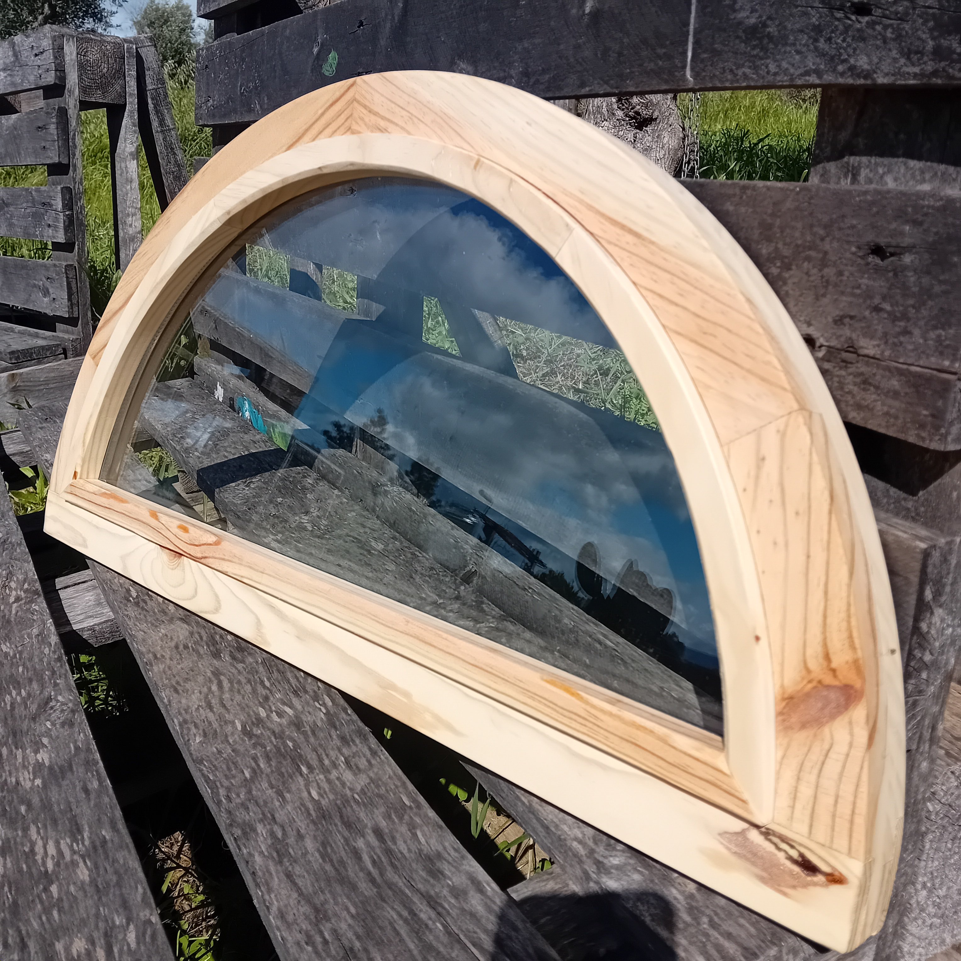 Bespoke Round Wooden Window What Are Half Circle Windows Called?